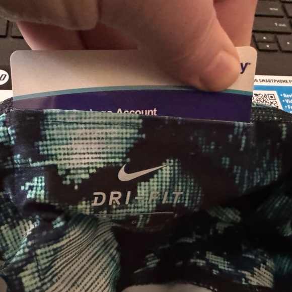 NIKE Dri-Fit Women’s Black,Green, Blue Work Out Pants. Hidden Pocket In Waist  L - Picture 4 of 9